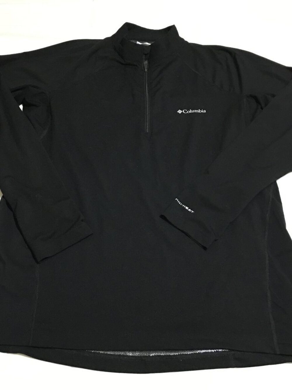 Columbia Men's Midweight Baselayer Half Zip Size 2XL Black Omni-Heat